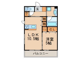 メゾンＷＡＴＡＲＩ　Ｃ棟の物件間取画像